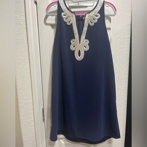 Lilly Pulitzer navy blue swing dress size small